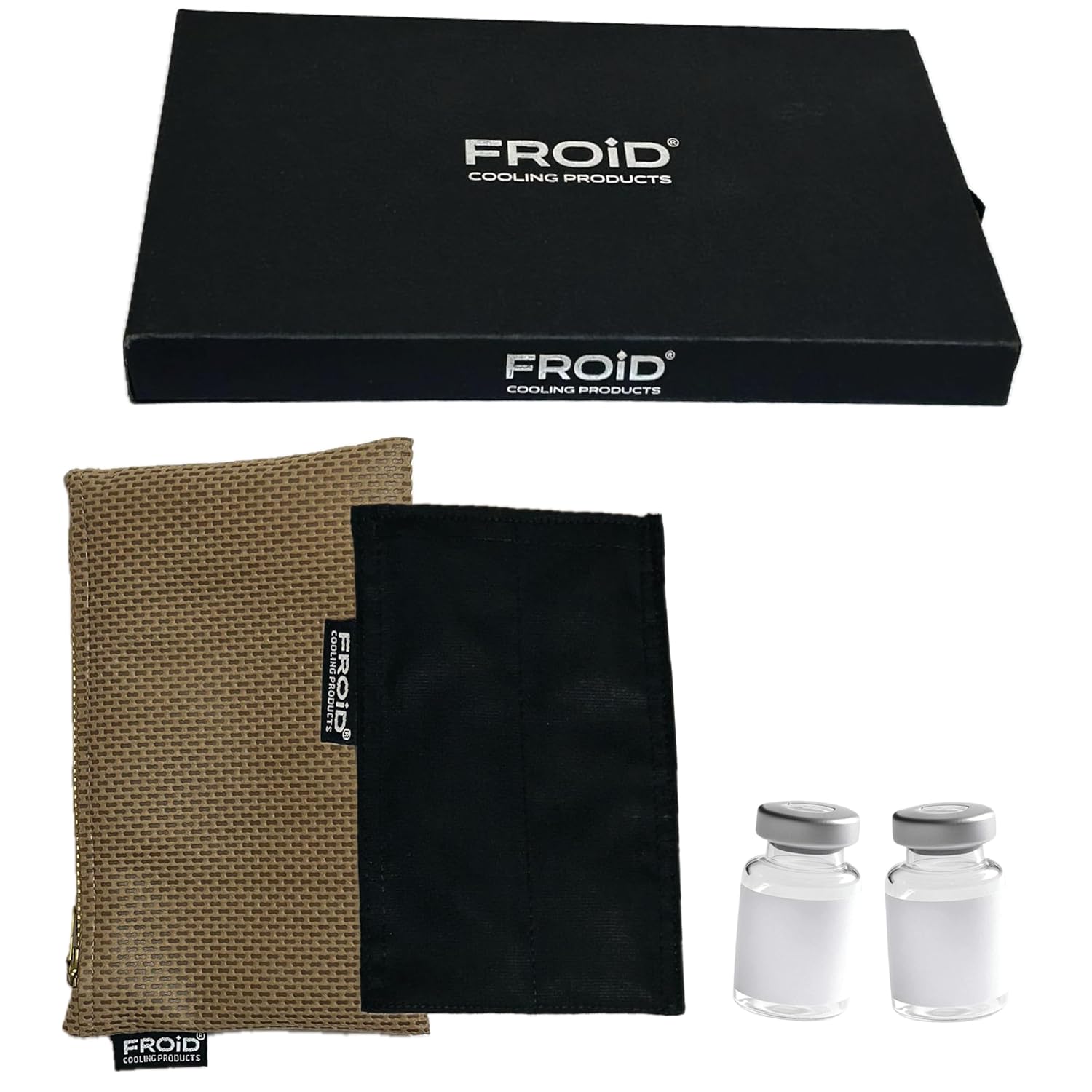 FROiD MINI Insulin Cooling Travel Wallet Beige Zipper — for insulin vials
